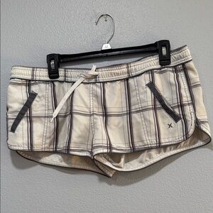 Hurley Women's Athletic Plaid Shorts